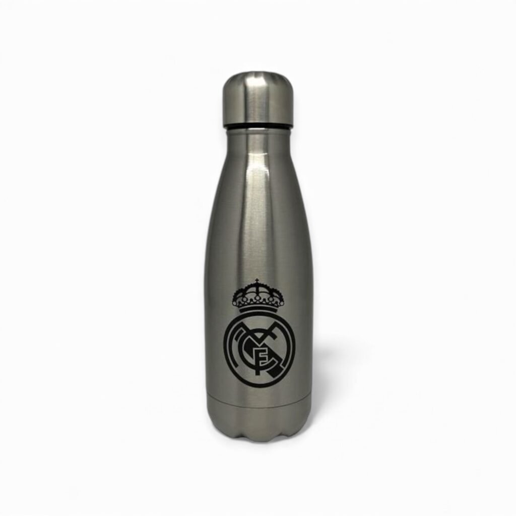 REAL MADRID BOTELLA ACERO 550 ML PLATEADA
