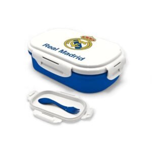 REAL MADRID SANDWICHERA RECTANGULAR CON CUBIERTOS