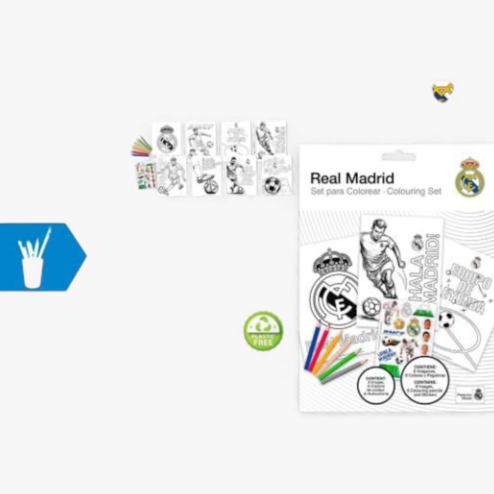 REAL MADRID SET DE COLOREAR CON STICKERS