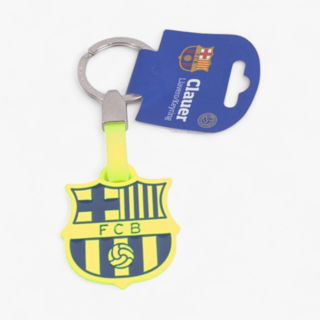 FC BARCELONA LLAVERO ESCUDO FLUOR AMARILLO