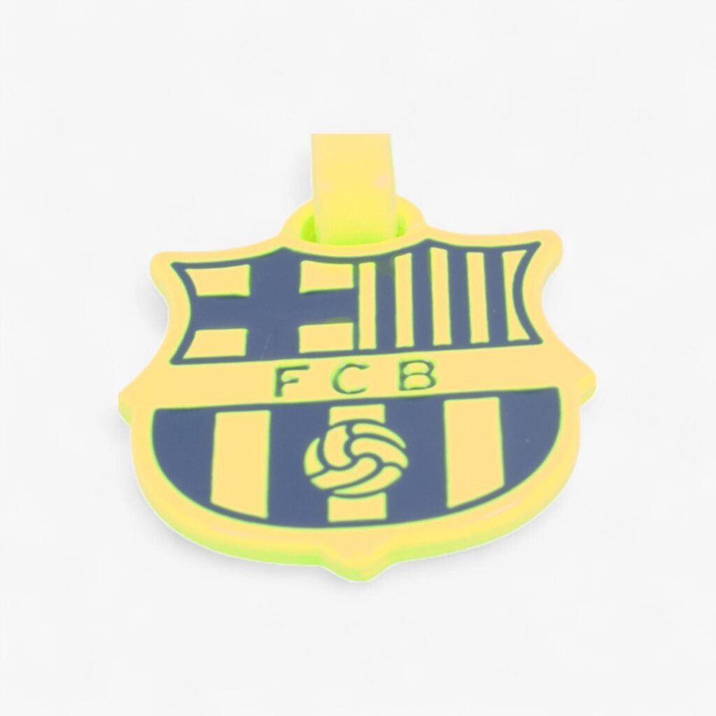 FC BARCELONA LLAVERO ESCUDO FLUOR AMARILLO - Imagen 2