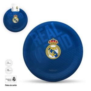 PLATO REAL MADRID 18 CM AZUL MARINO 8 PIEZAS